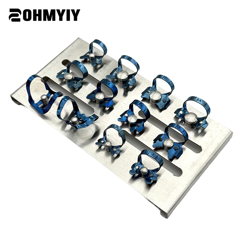 

12Pcs Dental Endodontic Rubber Dam Clamp Restorative Clips Dam Clamp Dental Stainless Steel Tray Holder Dentistry Oral Care Clip