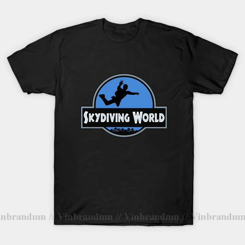 Jurassic Design Skydiving T Shirt Fashion Men Skydiving World T-shirt Funny Skydiver Gift Tshirt Man Summer Trend Brand Clothing