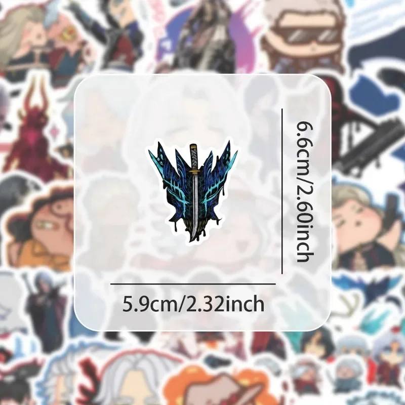 50Pcs Devil May Cry Stickers DIY Stickers Scrapbooking Phone Luggage Skateboard Waterproof Decals