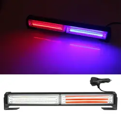 WINDOWS Flash Bar COB LED Strobe Light Bar Police Fireman Lamp Car Truck Flashing Emergency Warning LightBar Yellow Red Blue