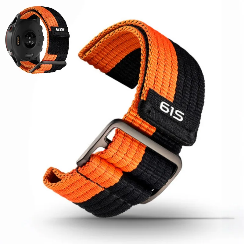 

Для Garmin 8-47 мм Fenix7 7pro 6 6Pro 5 7X 7XPro 6X 6XPro Tactix 7Pro Forerunner255 265 955 ремешок для часов нейлоновый ремешок для часов 22/26 мм
