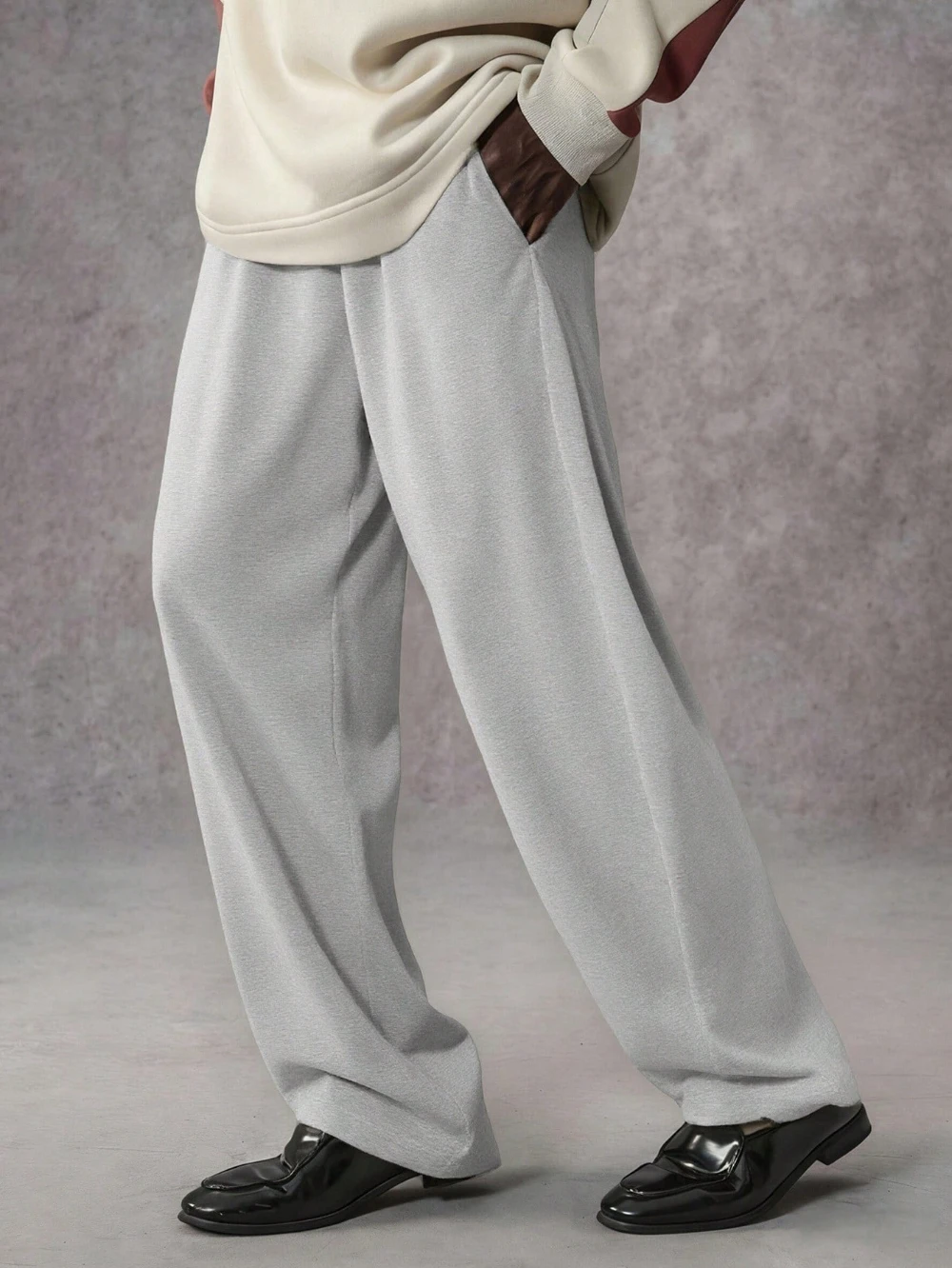 

Men's casual versatile solid color sports pants fashionable wide-leg straight-leg trousers loose-fitting trousers men clothing