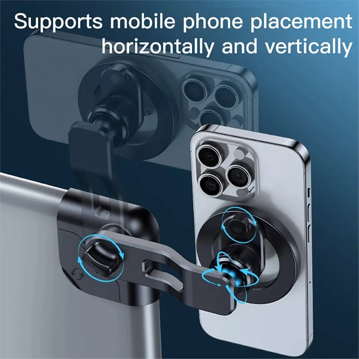 1 Pc Magnetic Car Phone Holder Center Control Display Slide Rail Rotatable Dashboard Mount Stand for All Smartphone