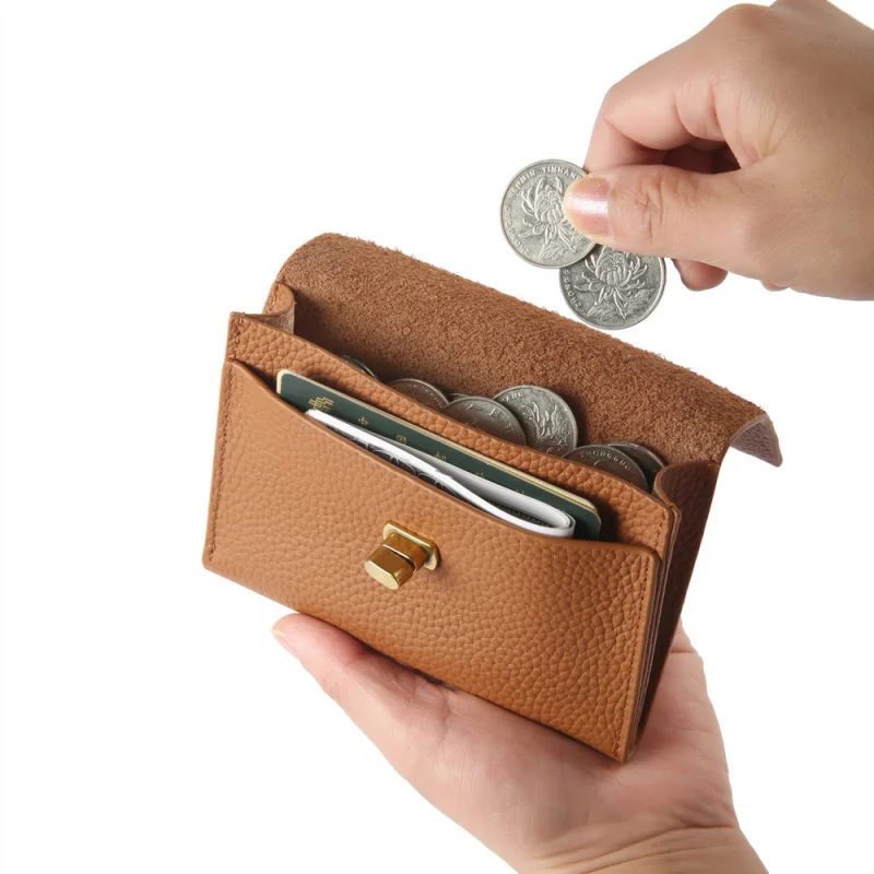 New Cow Leather Women's Card Bag Coin Purse Slim Simple Credit Card Holder Wallet For Women ID Card Pocket