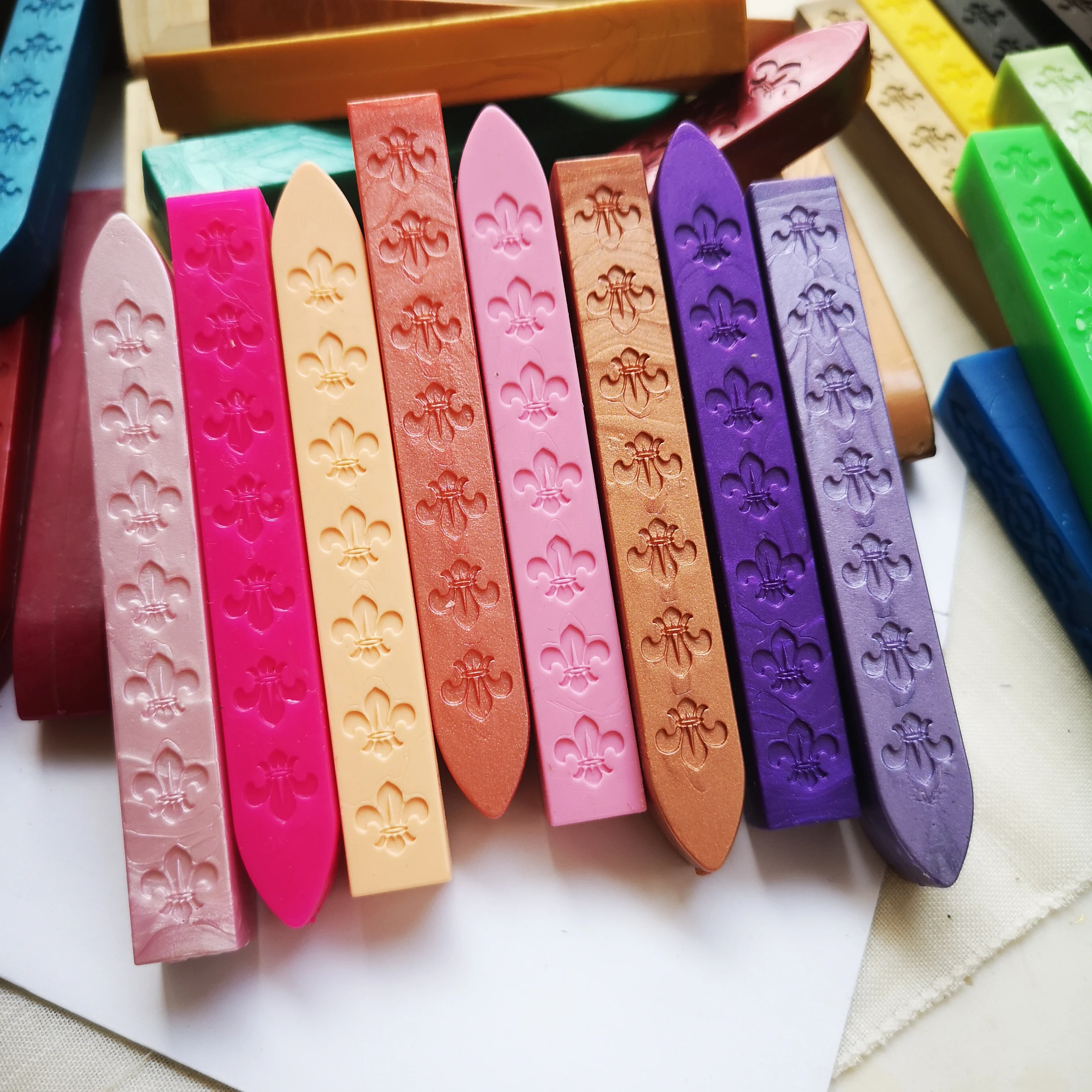 Pearl white pink Sealing Wax Stick Retro Seal Stamps For Letter Wedding Invitations 90*10*10mm Vintage Cord Wick Vintage Sealing