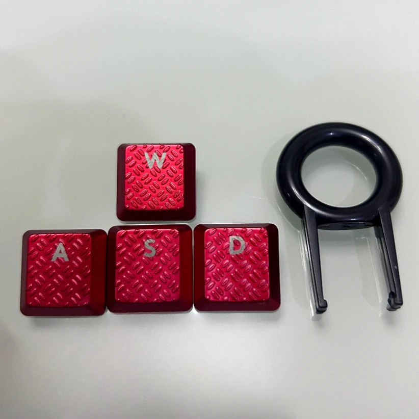 غطاء مفاتيح شفاف ملولب ذو قيمة عالية باللون الأحمر "A,S,D,W" للوحة المفاتيح الميكانيكية Logitech G915/G915TKL/G815/G815TKL، #3