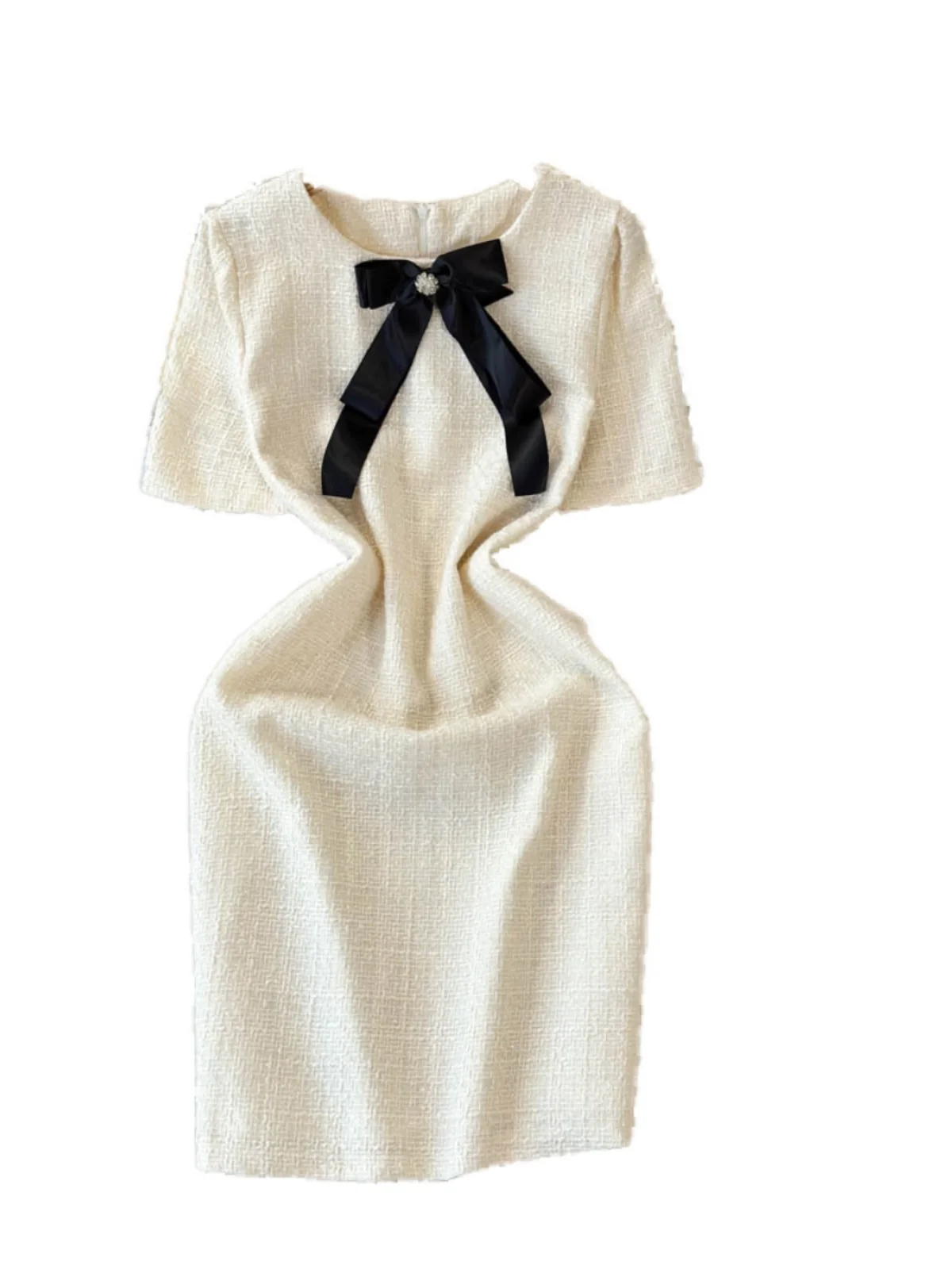 Ele Knot Bubble Sve Midi Dr Dames Lente Herfst Nieuwe Sle Taille Cinching Afslanken Bodycon Dr