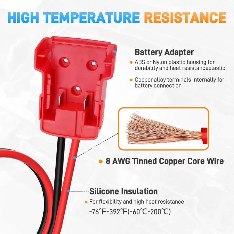 18V Lithium Power Supply Adapter for Car Motorcycle Igniter Jump Starters Heat Resistant Durable Replacement Charger