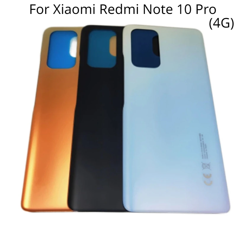 

For Xiaomi Redmi Note 10 Pro 4G M2101K6G Glass Battery Cover Back Door Phone Rear Case Replacement Parts Note10Pro Battery cover
