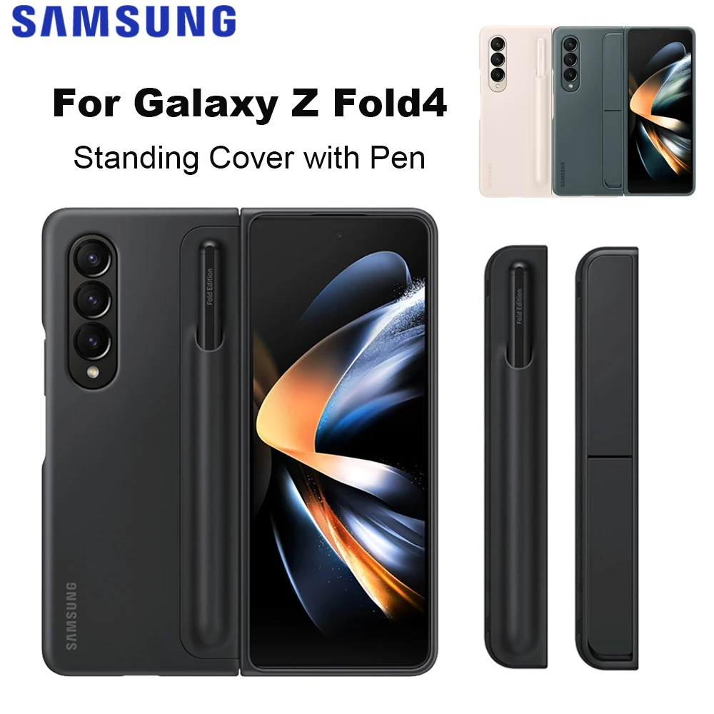 Оригинальный чехол-подставка с ручкой для телефона Samsung Galaxy Z Fold4, включая S Pen и сменные насадки EF-OF93P