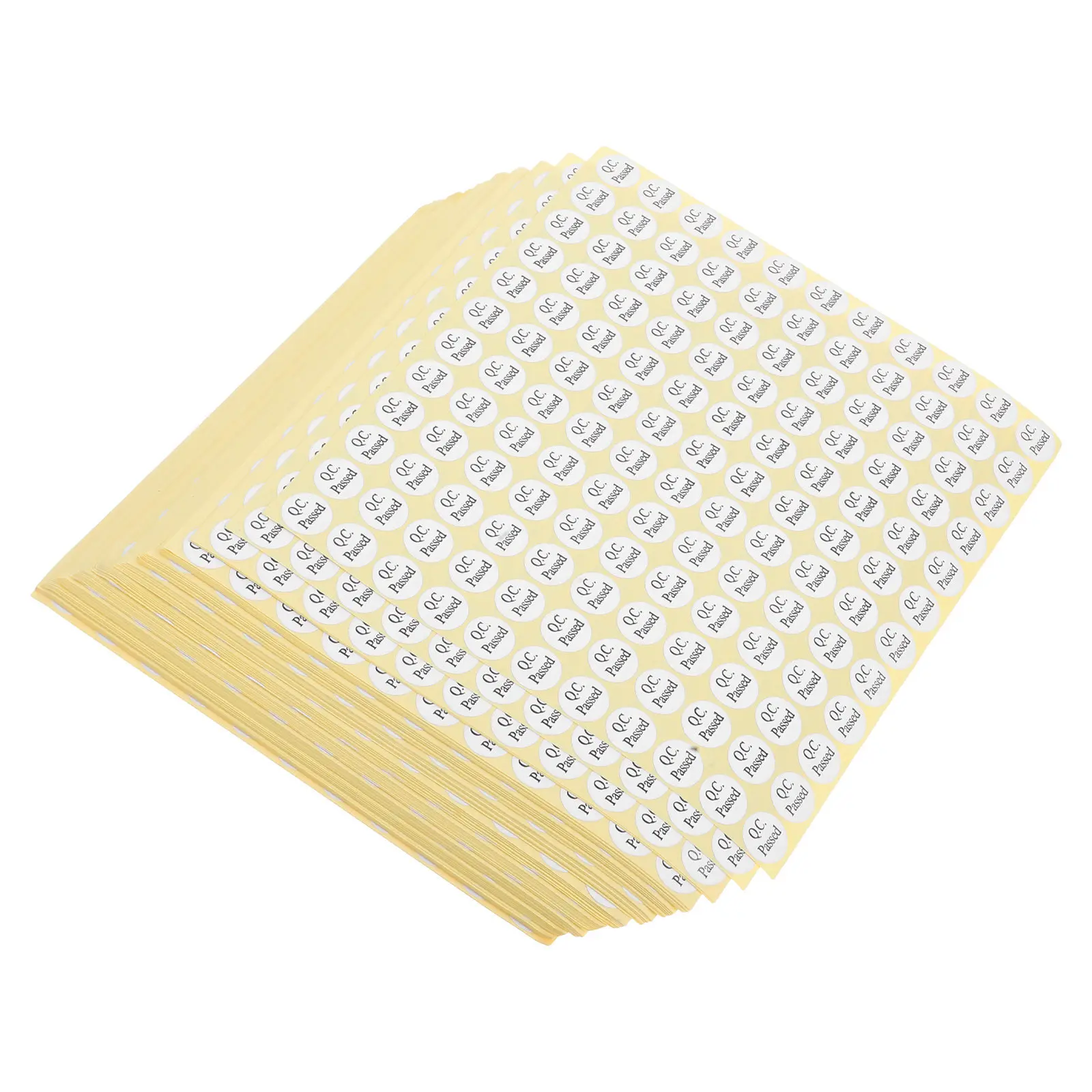 

150 Sheets Round White Qc Passed Inspection Labels Stickers Simplistic Professional Design for Warehouse Management Product