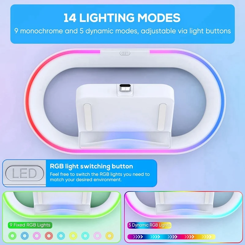 Charging Dock Station For Playstation Portal, Charger Stand For PS5 Portal With RGB Light And USB C Charging Cable Easy To Use