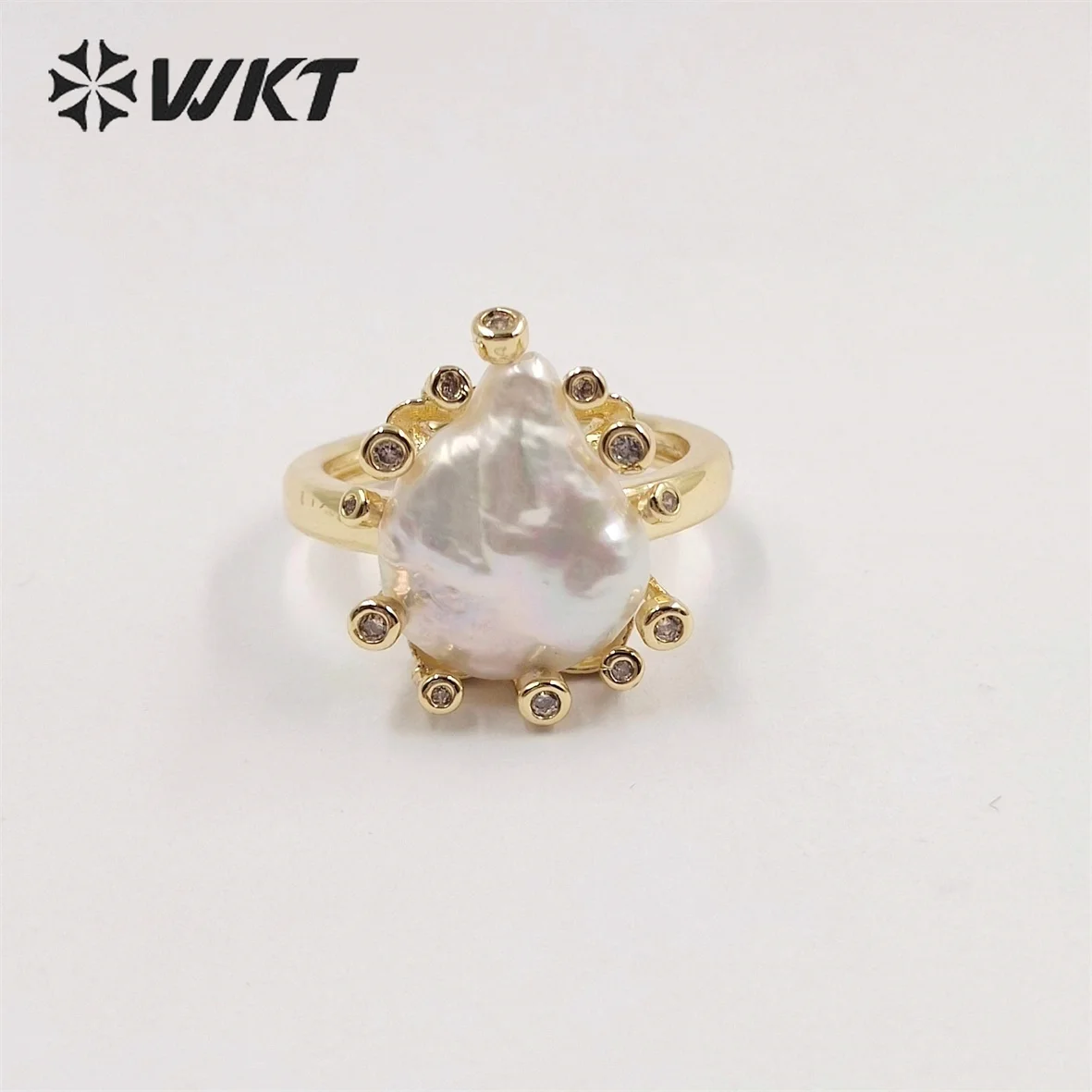 WT-MPR050  WKT 2022 Fashion Sale Women High Quality Ring Natural Pearl Round And Drop-Shaped New Design Accessories