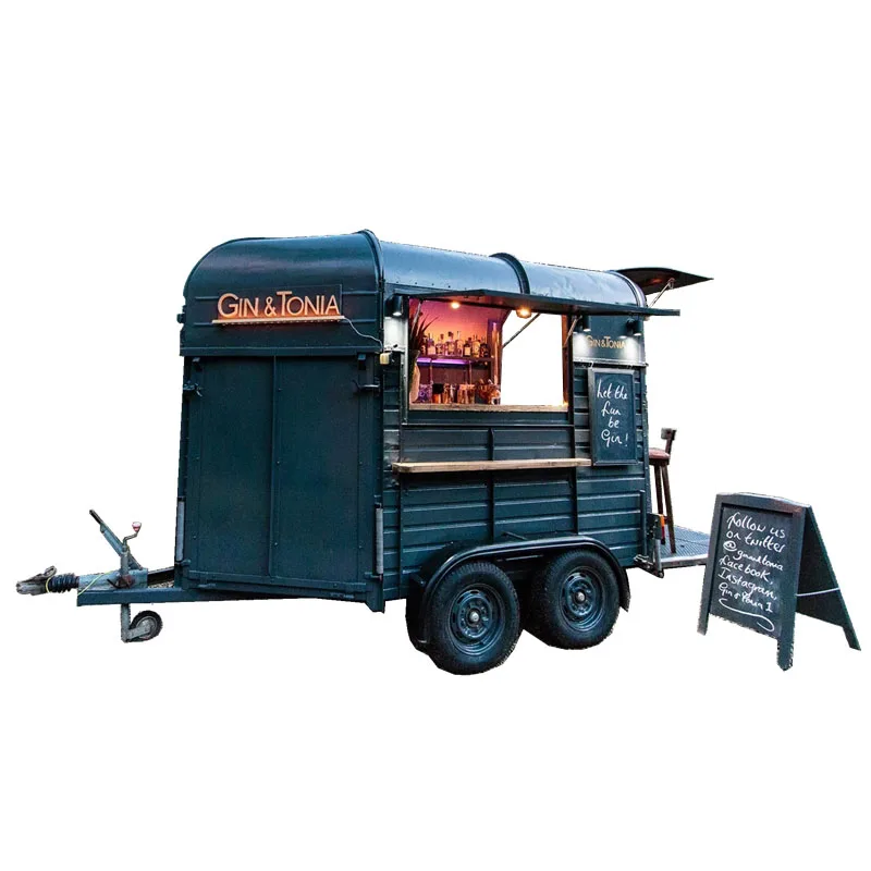 Food Vending Van Catering Trailer Retro Truck Electric Usa Mobile Horse Box Food Trailers For Sale