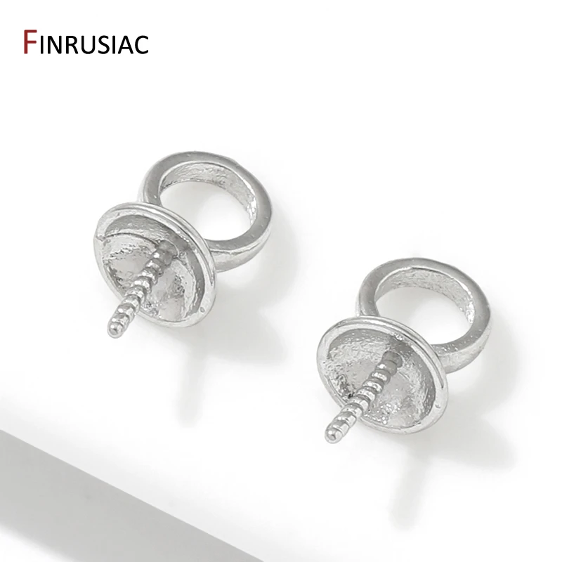 18K ทองชุบทองเหลืองไข่มุก Clasps ตกแต่ง Connector,ไข่มุกสกรูเกลียวตาไก่ Clasps สําหรับเครื่องประดับ DIY ทําอุปกรณ์