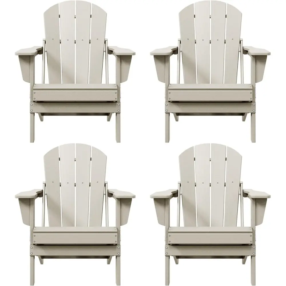 

Outdoor Poly Sand Adirondack Chair Set of 4