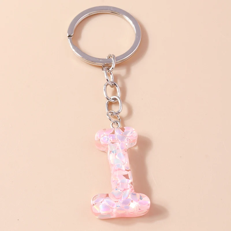 Mode Harz 26 Buchstaben A-Z Alphabet Schlüssel anhänger für Auto Schlüssel Souvenir Geschenke für Frauen Männer Handtasche Anhänger Schlüssel ringe DIY Zubehör – Detail 12