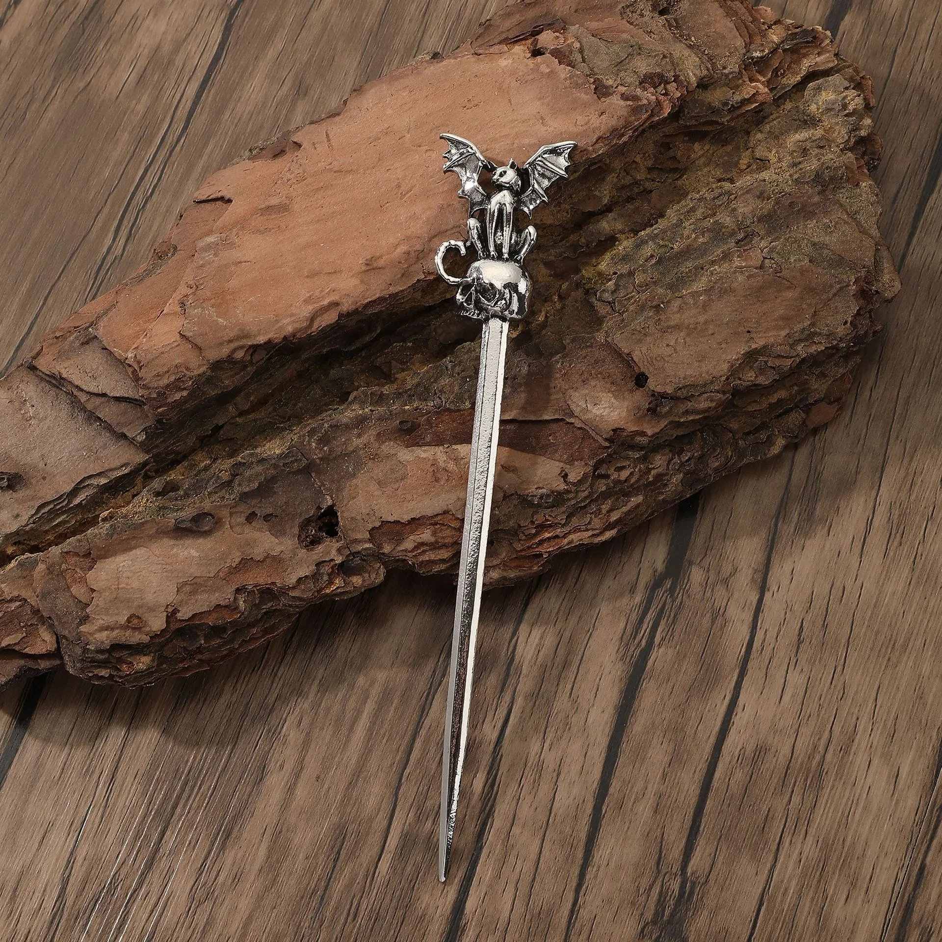 Retro Viking Witch Skull Black Cat Sword Hair Clip Fashion Hair Accessories Norwegian Style Accessories Party Accessories