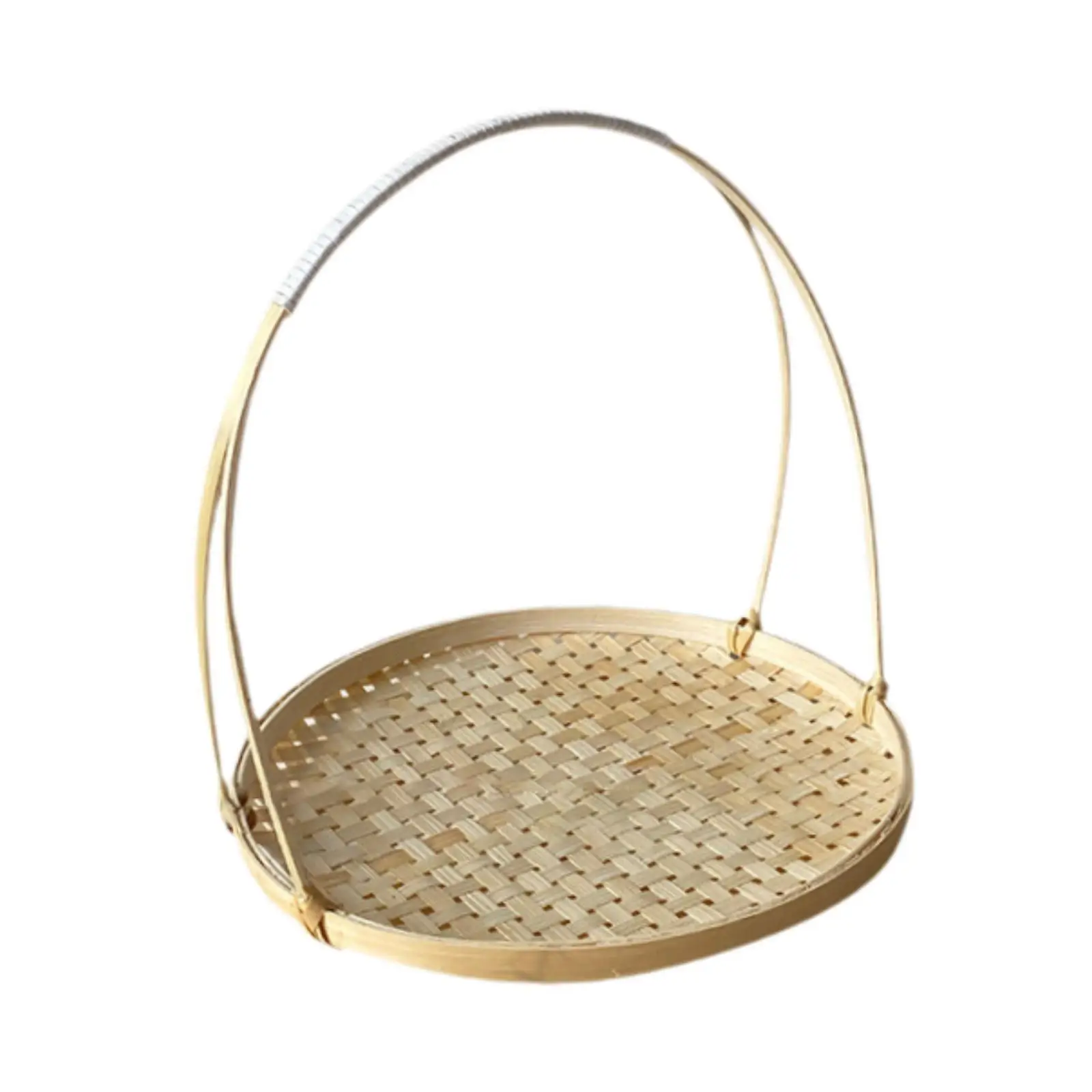 Woven Fruit Basket Multifunction Holder Food Storage for Desk Kitchen Picnic