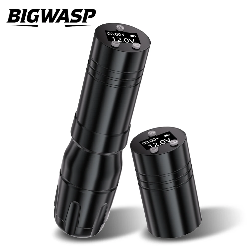 

New BIGWASP Wireless Tattoo Machine Wireless Two Battery Pen 1800mAh Permanent Makeup Rotary Tattoo Machine For Tattoo Artist