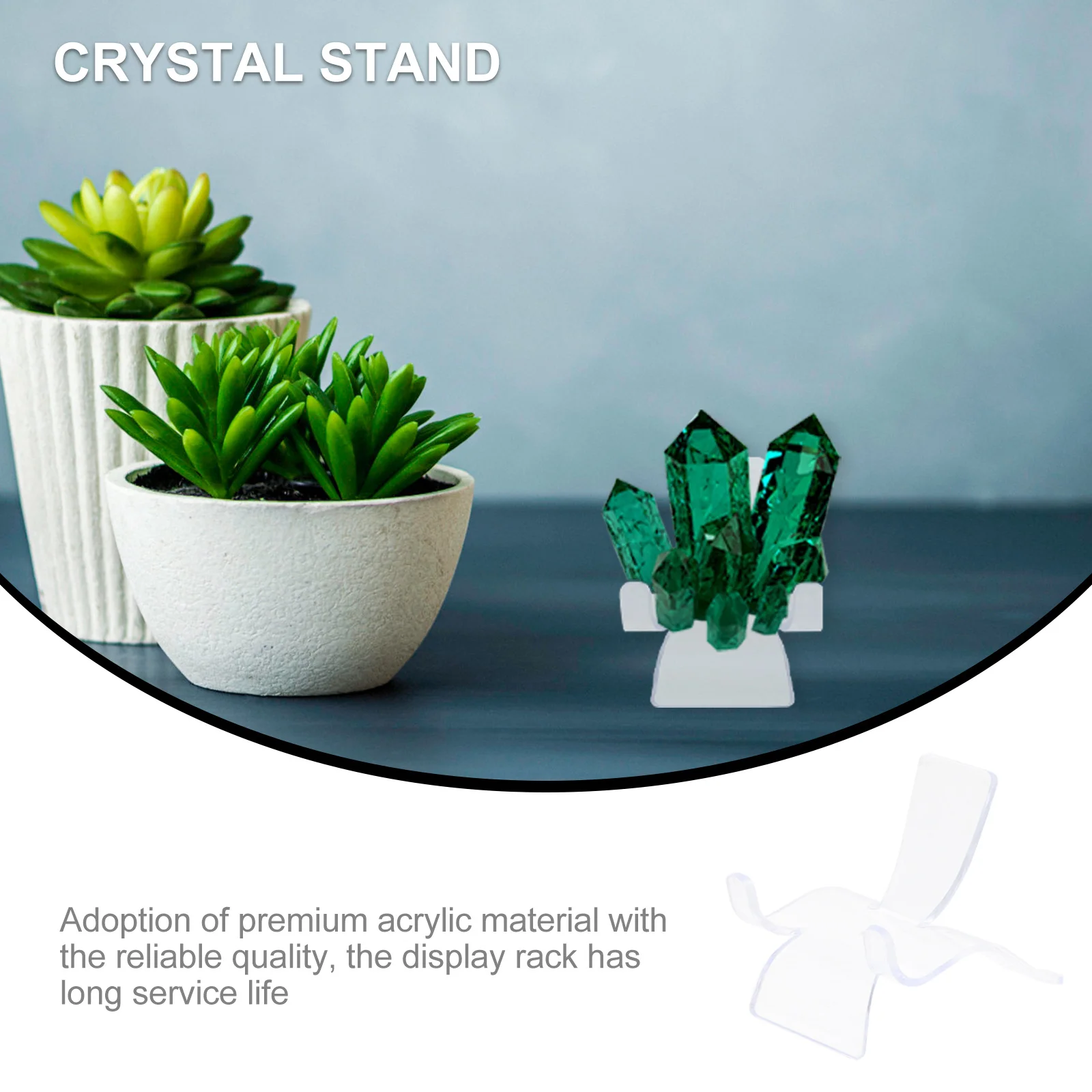 

10Pcs Transparent Display Rack Acrylic Crystal Pedestal Fine Craftsmanship Jewelry Holder for Collection Exhibition Decorative