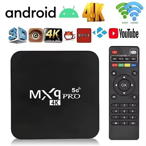 MXq PRO TV BOX Android 11.0 S905L 2.4G&amp;5G WiFi Original Quad Core 1GB RAM 8GB ROM Media Player 4K HD Set Top Box IPTV Youtube