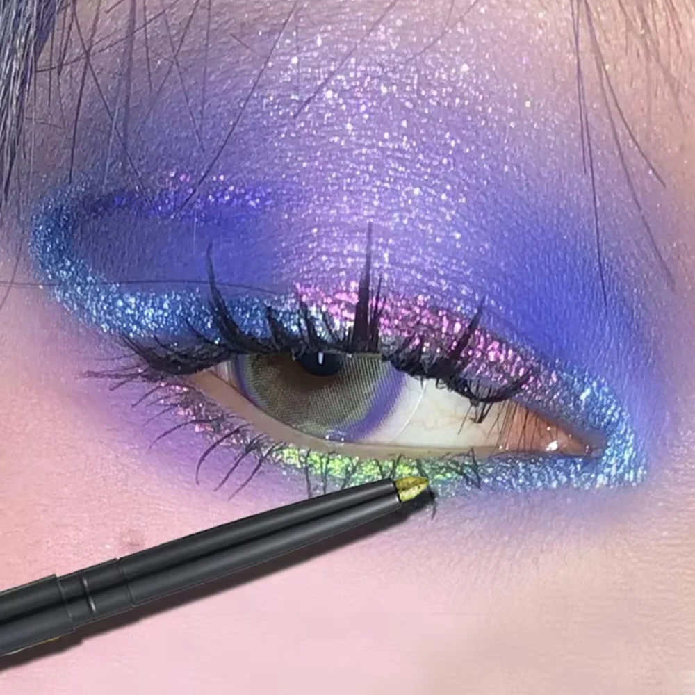 Chameleon Eyeliner Gel Pen Waterproof Chameleon Eyeshadow Pencil Long Wear Multichrome Eyeliner Glitter Highlights Eye Makeup
