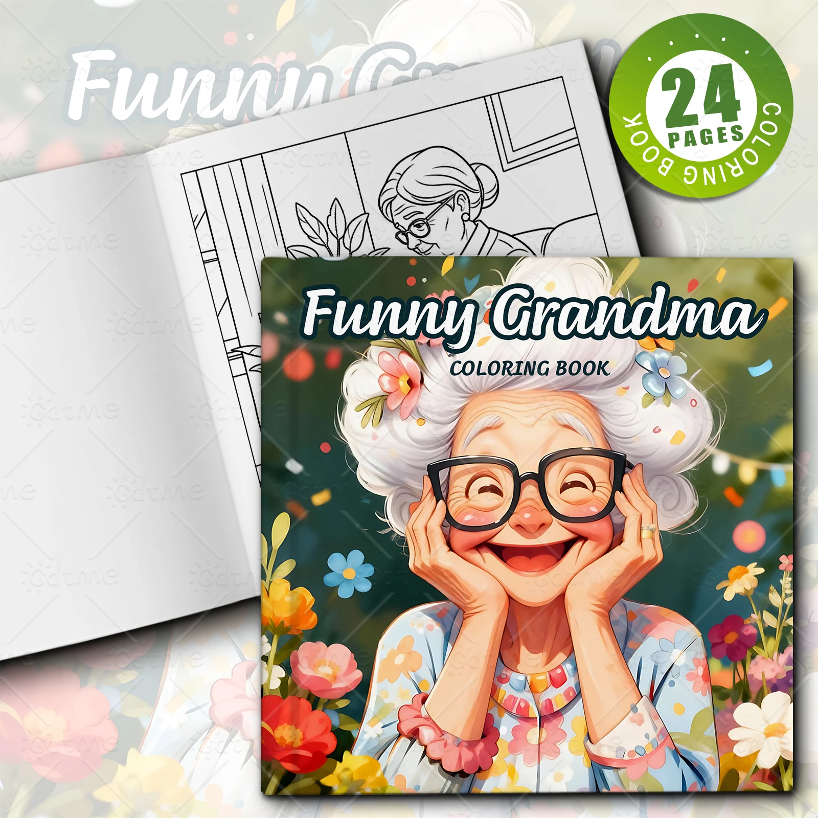 Funny Grandma ﻿ Bold-easy Patterns Coloring Book for Adults Cute Drawing Book Perfect Gift for Party and Birthday image 2