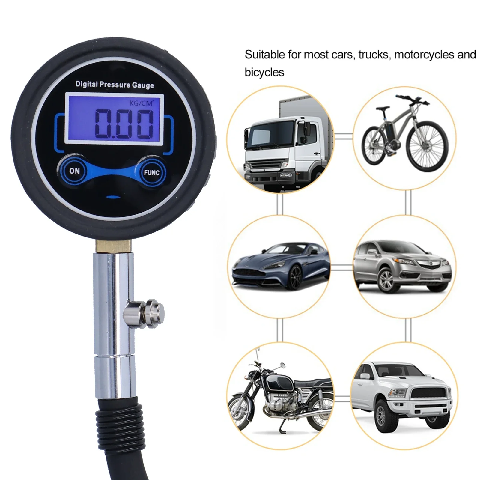 Manometro per pneumatici per Auto Tester digitale Display LCD manutenzione multifunzionale di riparazione automatica ad alta precisione