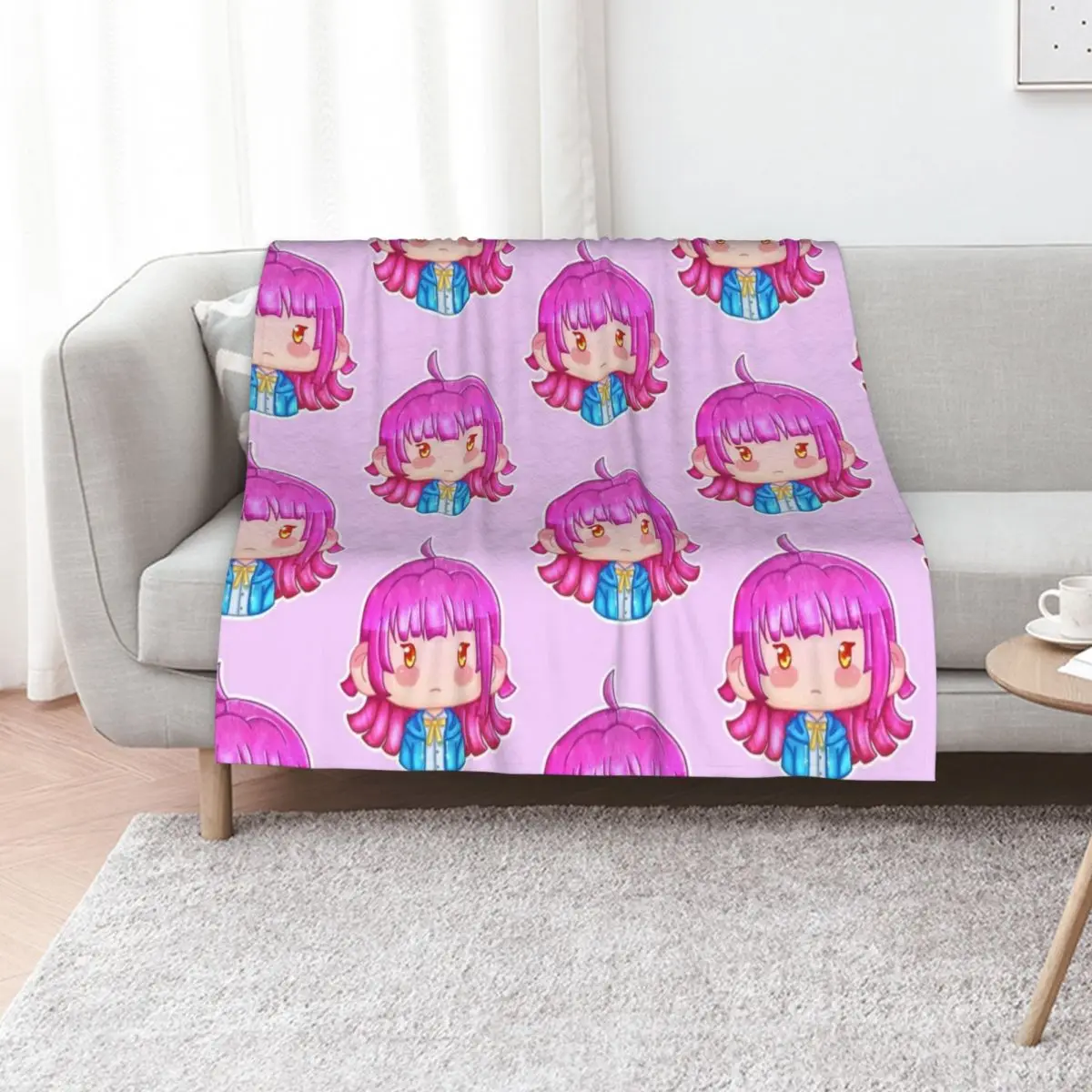 

Rina Tennoji no mask - Love Live! Nijigasaki High School Idol Club Throw Blanket Fashion Sofas Decorative Beds Beach Blankets