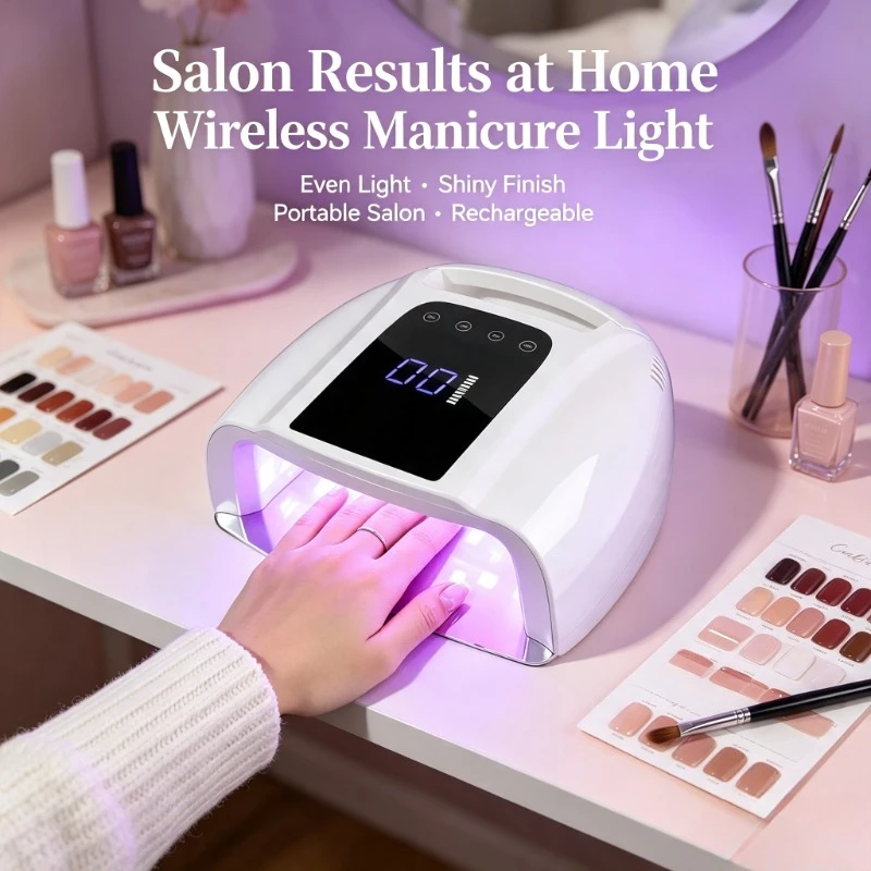 Rechargeable Wireless Gel Polish Dryer UV LED Light, Compact Gear for Personal Home Nail Decoration
