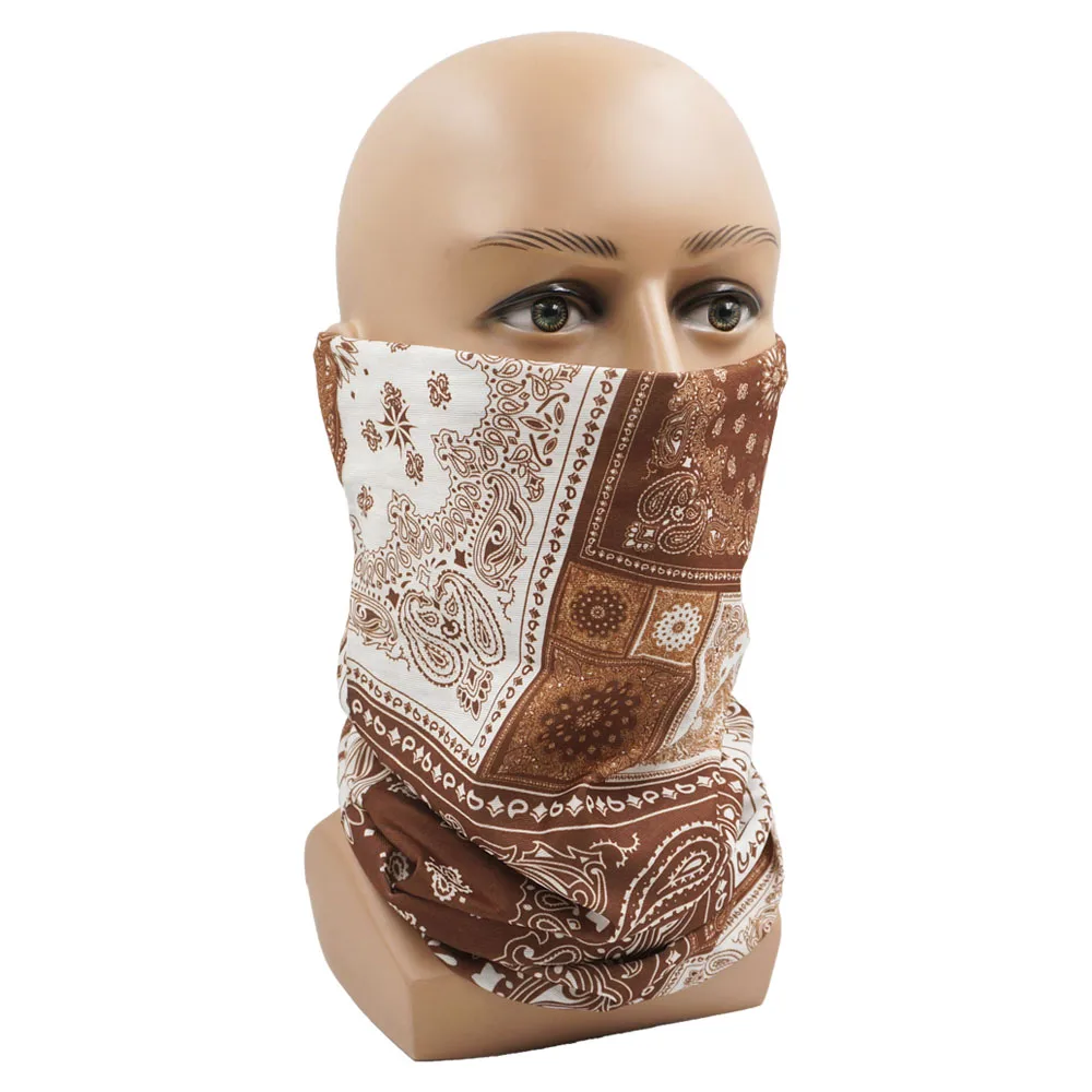 Outdoor Face Gaiter Cover Tube Unisex Casual Dustproof Paisley Neck Bandana Headband Cycling Hiking Sports Windproof Balaclava