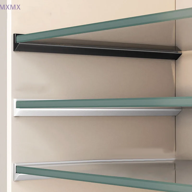 Uchwyt mocujący ze stopu aluminium, mocowany na zatrzask, wytrzymały wspornik półki szklanej, wspornik szafki z szklanym blatem, akcesoria do wyposażenia domu.