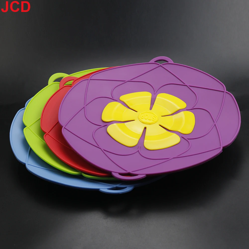 JCD 1pcs 26CM Silicone Overflow Proof Dustproof Pot Cover Kitchen High Temperature Resistant Splash Proof Anti Boiling Pot Cover