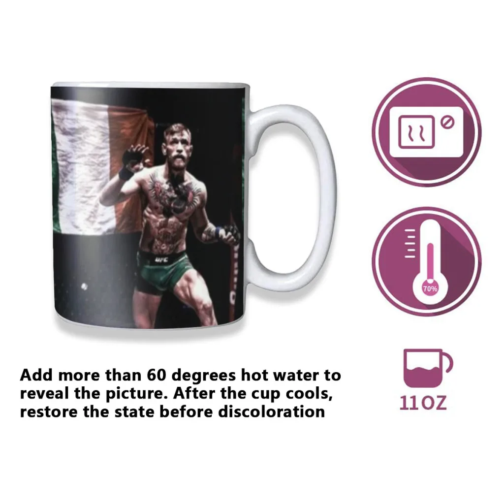 C-CONOR MCGREGOR Free shipping Coffee Mug Creative Ceramic Changing Color Travel Tea Cup Boy Friends Gift Mug