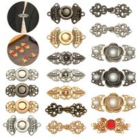 6Pcs Retro Scarf Clasp Sweater Metal Buttons Connection Buckle Cape Cloak Clasp Cheongsam Buckle