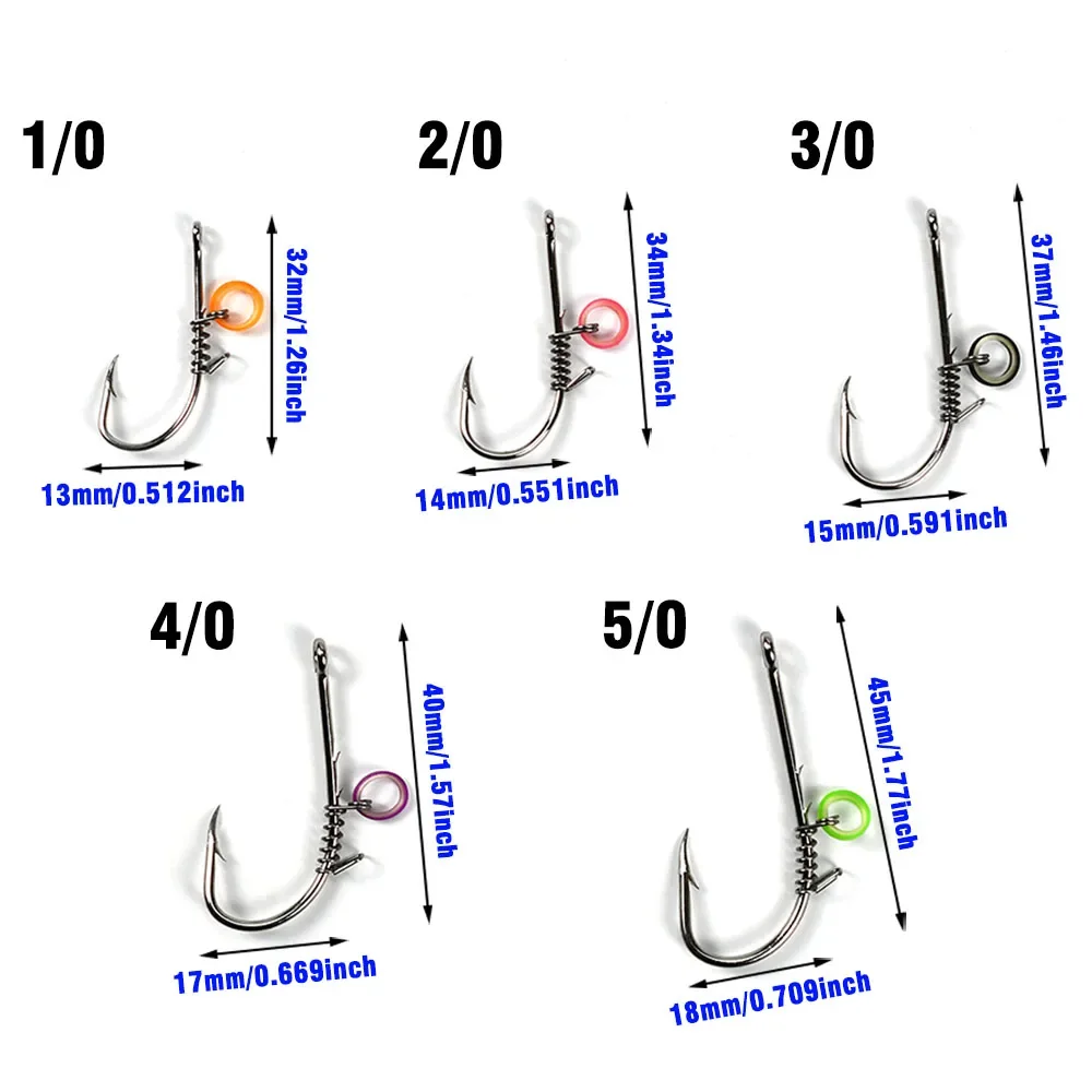 MNFT 10Pcs/Box Strong Carbon Steel Barbed Fishhook Fixed Circle Hook Live Shrimp Fishing Bait Targeted for Carp for Lure Fishing