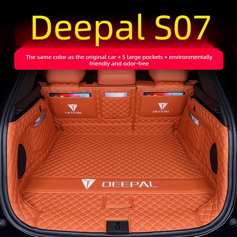 Pad For Changan Deepal S07 S7 2023 2024 2025 2026  Leather Waterproof Car Rear Trunk Mat Floor Liner Carpet Interior Protective