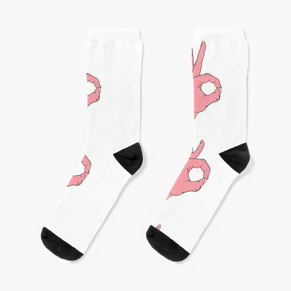 

Ok Hand Sign Socks Sports compression Run Man Socks Women's