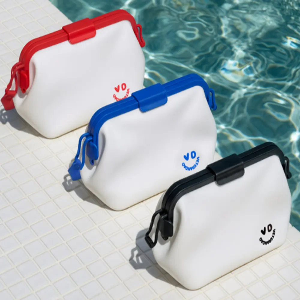Unisex Silicone Swimming Toiletry Bag Crossbody Outdoor Sports Fitness Storage Bag Waterproof for Goggles And Swimsuit
