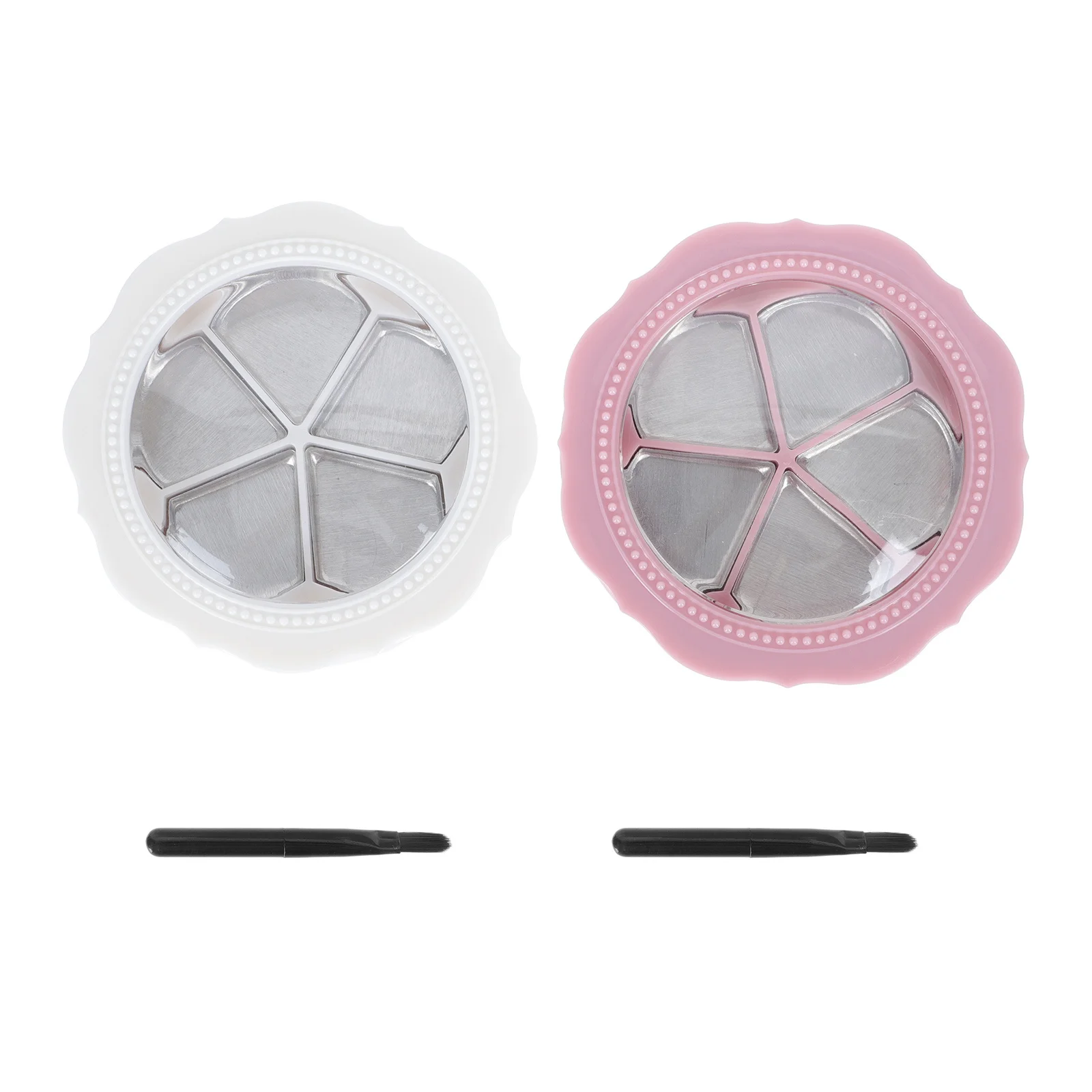 2 conjuntos de placa de mistura de cores vazia portátil sombra batom caso de armazenamento multi-grade caixa organizadora de maquiagem recipiente de blush