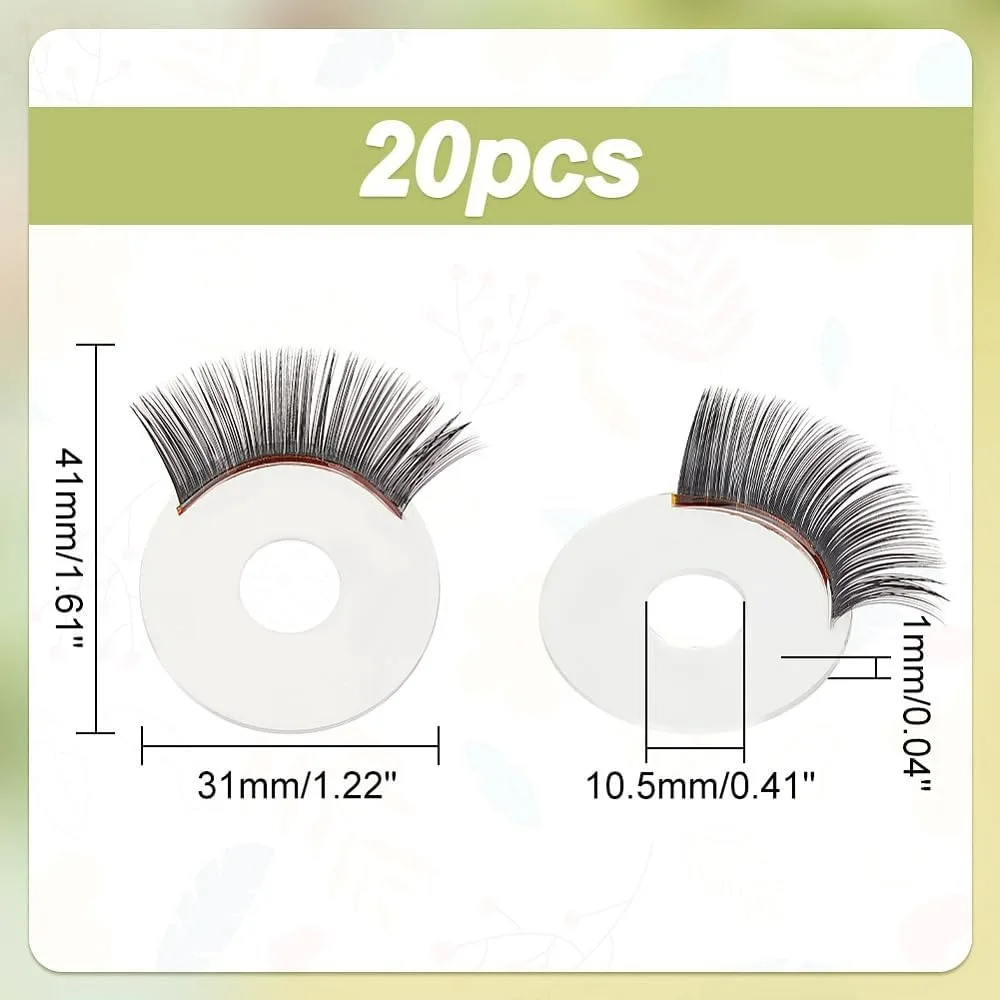 20pcs Doll Eyelashes Safety Eye Lashes Eye Make Up Accessories Crafts Eyelashes Plastic Stuffed Crochet Eye Lashes for Eyes Over