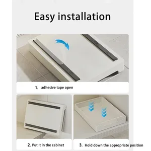 Neuer Küchenlagerregal mit Auszugstreichküchenschublade Schiebetwegen Aufbewahrungsschale Aufbewahrungsbox Lagerregal Organisieren 12 Hauptverkaufsinhaber mit Unterstützung - №5