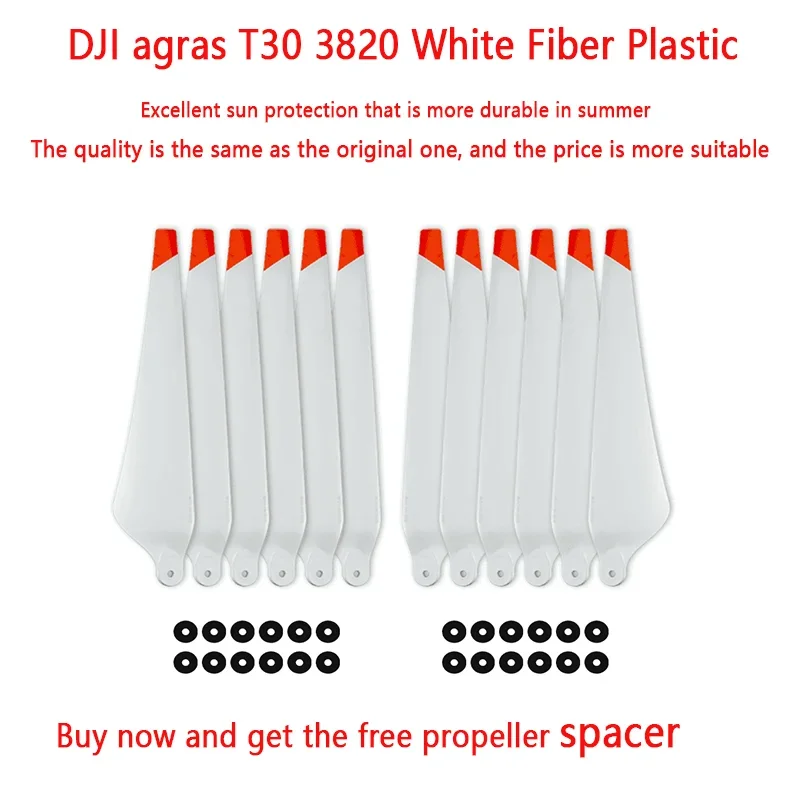 

Копия Agras T30, пластиковые белые пропеллеры из углеродного волокна 3820, защита от солнца для сельского хозяйства, аксессуары, детали для дронов