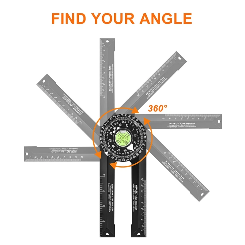 Hot Miter Saw Protractor Angle Finder For Woodworking Angle Measuring Tool For Trim Angle Duplicating Tool
