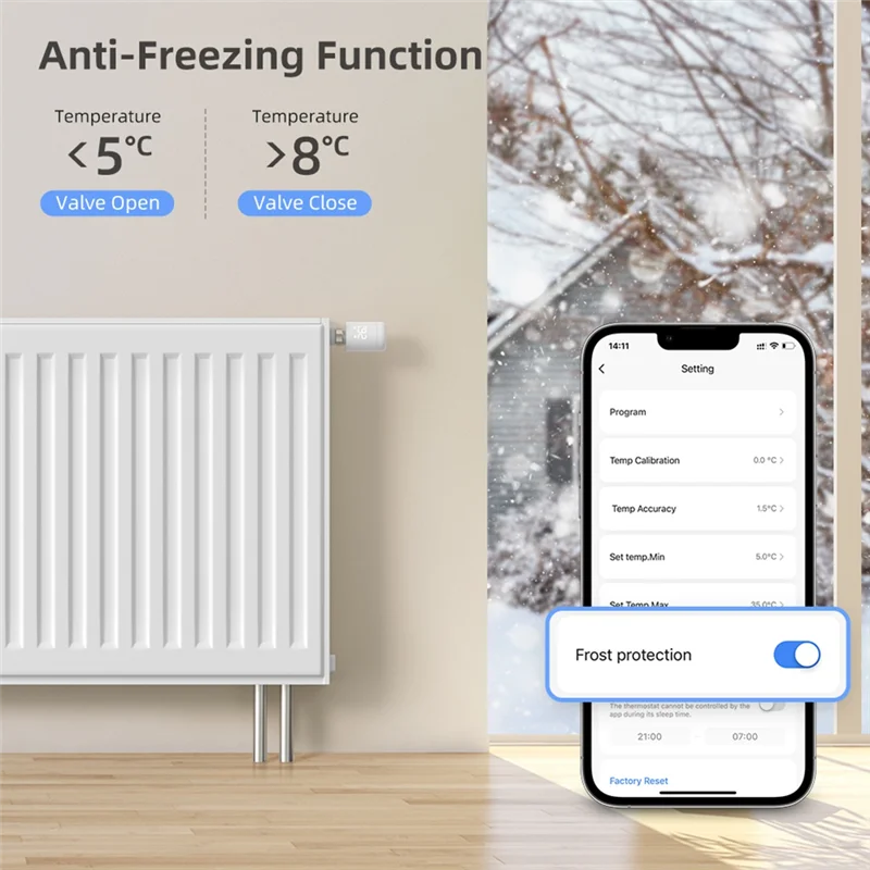 

AA08-Tuya Wi-Fi Smart TRV термостатический клапан радиатора терморегулятор для домашнего отопления Smart Life