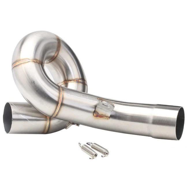 

For Kawasaki Ninja ZX6R ZX636 2009-2023 Mid Exhaust Link Pipe Slip On Muffler