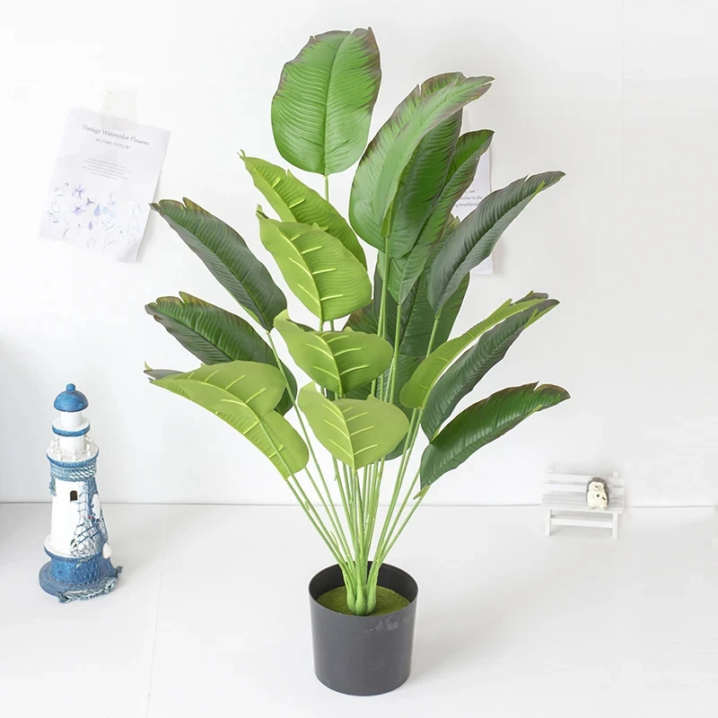 Artificial Fake Plant Banana Leaf Bunch Decoration Home Living Room Wedding Hotel Corridor Green Plant Garden Decor