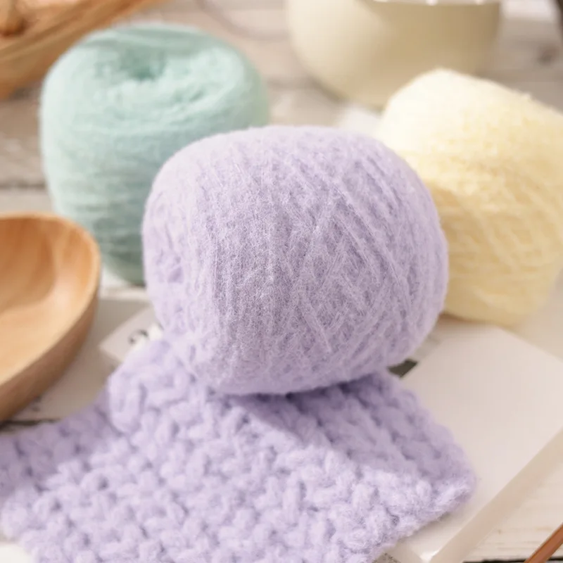 100 g/Milch-Mousse, 6 Stränge, superweicher Wolken-Baumwollfaden, weicher, hautfreundlicher Schal, Mütze, Pullover, handgefertigt, DIY-Wollknäuel