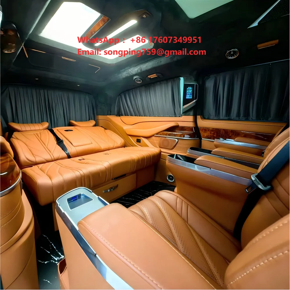 Dingkong Mercedes V260 V Class Rear Luxury MPV Conversion VIP Lounge Interior Alloy Nappa Leather Seats St | OEM Custom